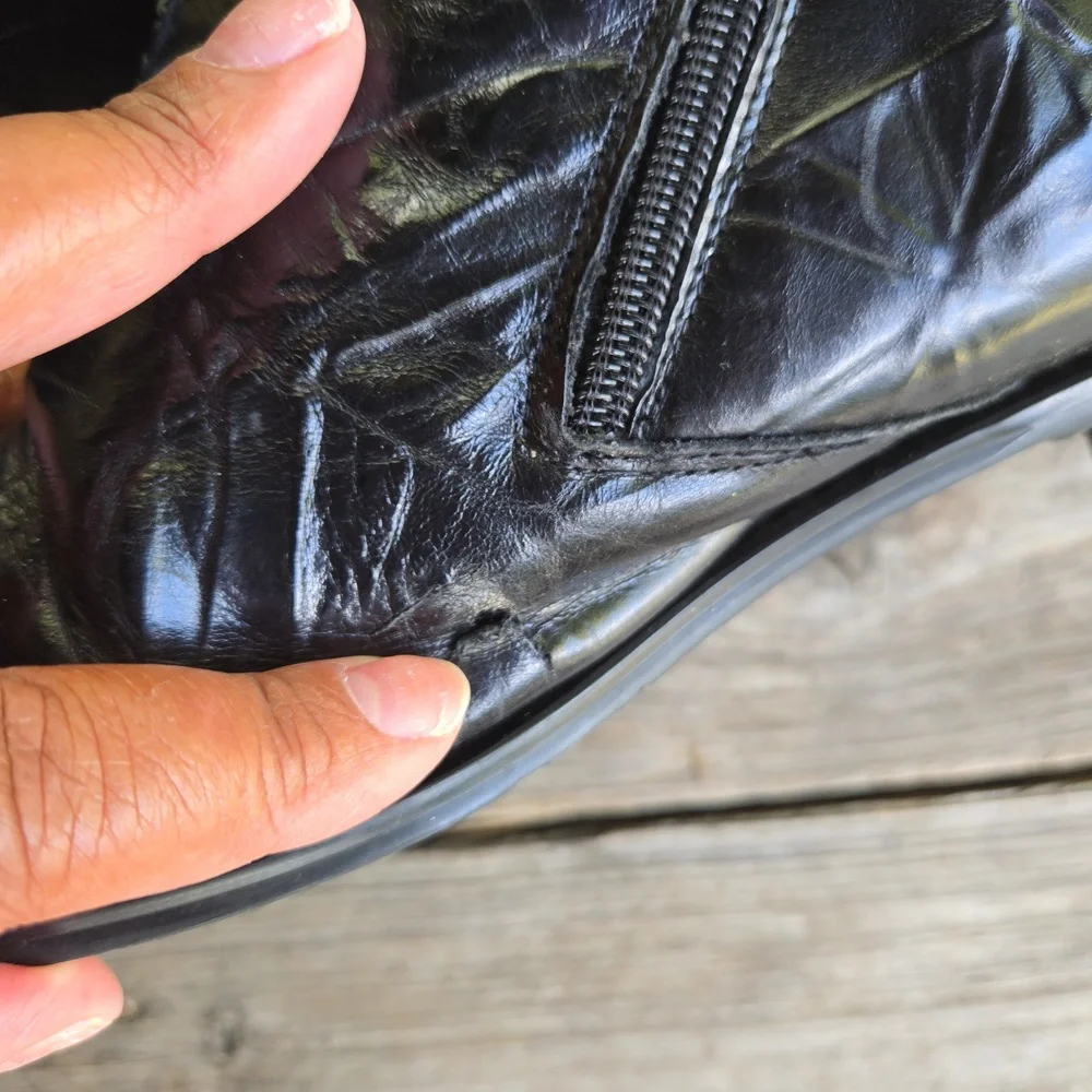 Fratelli Select Black Crinkled Leather Contemporary Chukka Boot Size 13